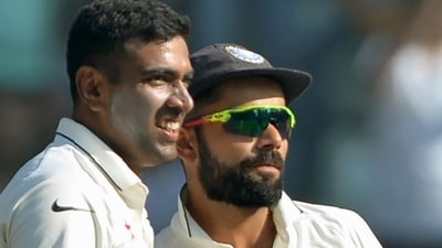 R Ashwin and Virat Kohli starred in the fourth Test in Mumbai during England's tour of India in 2016. (AFP Photo) R Ashwin and Virat Kohli starred in the fourth Test in Mumbai during England's tour of India in 2016. (AFP Photo)