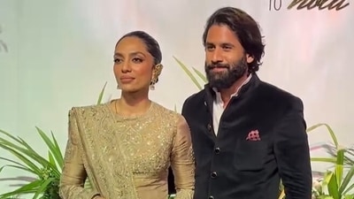 Sobhita Dhulipala and Naga Chaitanya attend Aaliyah Kashyap's wedding.