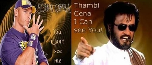 Rajinikanth and John Cena Rajinikanth and John Cena