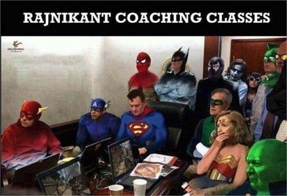 Rajinikanth coaching superheroes Rajinikanth coaching superheroes