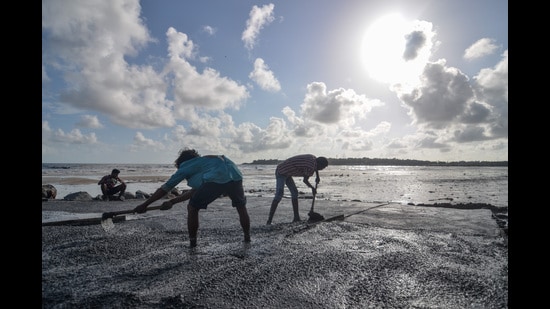 Throughout the novel, the untouchable’s labouring body is rendered as a site of brutal violence. (Ragul Krishnan/HT PHOTO)