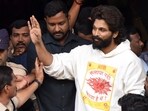 Police on Friday arrested Allu Arjun in connection with the death of a woman during the premiere of his latest movie Pushpa 2: The Rule. Police on Friday arrested Allu Arjun in connection with the death of a woman during the premiere of his latest movie Pushpa 2: The Rule.