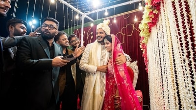 Panchayat actor Aasif Khan shared photos with Zeba. Panchayat actor Aasif Khan shared photos with Zeba.