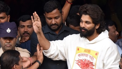 The court granted him interim bail to Telugu actor Allu Arjun in the stampede case. (PTI) The court granted him interim bail to Telugu actor Allu Arjun in the stampede case. (PTI)