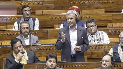 External affairs minister S Jaishankar speaks in the Lok Sabha on Friday (PTI) External affairs minister S Jaishankar speaks in the Lok Sabha on Friday (PTI)