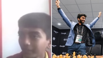 Vikas Khanna shared the throwback video of Gukesh D with the caption: "Power of manifestation". (Screengrab) Vikas Khanna shared the throwback video of Gukesh D with the caption: "Power of manifestation". (Screengrab)