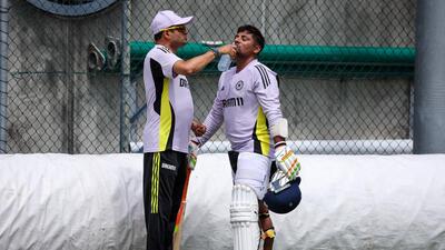 India's Rishabh Pant has a drink during a training session at The Gabba in Brisbane on Friday. (AFP) India's Rishabh Pant has a drink during a training session at The Gabba in Brisbane on Friday. (AFP)