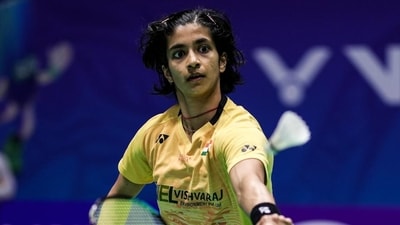Indian shuttler Malvika Bansod in action. (HT_PRINT) Indian shuttler Malvika Bansod in action. (HT_PRINT)