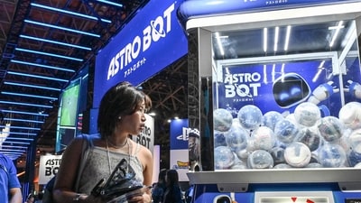 People visit booth for video game Astro Bot - developed to use with the new Sony PlayStation 5 - during the preview day for the annual Tokyo Game Show at Makuhari Messe in Chiba City, (AFP) People visit booth for video game Astro Bot - developed to use with the new Sony PlayStation 5 - during the preview day for the annual Tokyo Game Show at Makuhari Messe in Chiba City, (AFP)