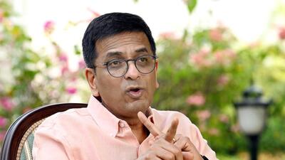 Justice Chandrachud was referring to an observation by him in May 2022 while hearing the matter relating to conduct of survey in the premises of the Gyanvapi mosque in Varanasi (HT Photo) Justice Chandrachud was referring to an observation by him in May 2022 while hearing the matter relating to conduct of survey in the premises of the Gyanvapi mosque in Varanasi (HT Photo)