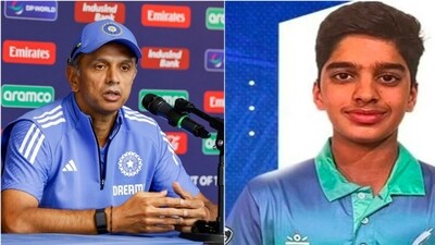 Anvay Dravid (R) smashed a century in Vijay Merchant Trophy against Jharkhand (AP/X) Anvay Dravid (R) smashed a century in Vijay Merchant Trophy against Jharkhand (AP/X)