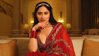 Actor Sanjeeda  Shaikh looks bewitching in a red saree from Reynu Taandon