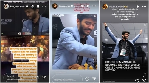Kangana, Karan, and Arjun wrote on Instagram Stories.