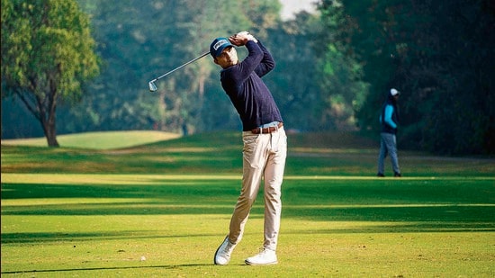 International winner Ajeetesh began the day on a positive note with a birdie on the second but then had some anxious moments with bogeys on the eighth and ninth. (HT)