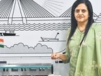 Mumbai, India. Sep 24, 2024: Photoshoot with Managing Director of Mumbai Metro Rail Corporation Ltd. (MMRC) Ashwini Bhide at MMRC head office in Bandra-Kurla Complex (BKC), Mumbai. Mumbai, India. Sep 24, 2024. (Photo by Raju Shinde/HT Photo) (Hindustan Times) Mumbai, India. Sep 24, 2024: Photoshoot with Managing Director of Mumbai Metro Rail Corporation Ltd. (MMRC) Ashwini Bhide at MMRC head office in Bandra-Kurla Complex (BKC), Mumbai. Mumbai, India. Sep 24, 2024. (Photo by Raju Shinde/HT Photo) (Hindustan Times)