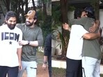 Akhil Akkineni wrapped Allu Arjun in a bear hug as soon as he saw him on Saturday. Akhil Akkineni wrapped Allu Arjun in a bear hug as soon as he saw him on Saturday.
