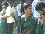Chiranjeevi's wife Surekha looked emotional to see Allu Arjun out of jail. Chiranjeevi's wife Surekha looked emotional to see Allu Arjun out of jail.
