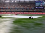 A general view of The Gabba as rain delays play on the first day of the third cricket Test match between Australia and India in Brisbane. (Photo by Patrick Hamilton / AFP) A general view of The Gabba as rain delays play on the first day of the third cricket Test match between Australia and India in Brisbane. (Photo by Patrick Hamilton / AFP)