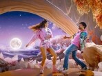Kiara Advani and Ram Charan in a still from Shankar's maiden Telugu film Game Changer. Kiara Advani and Ram Charan in a still from Shankar's maiden Telugu film Game Changer.