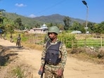 Security personnel in Manipur on Saturday. (PTI) Security personnel in Manipur on Saturday. (PTI)
