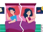 Studies say 'sleep divorce' can improve sleep quality.(Freepik)