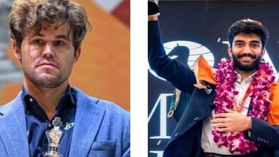 D Gukesh spoke about the probability of a face-off with Magnus Carlsen.