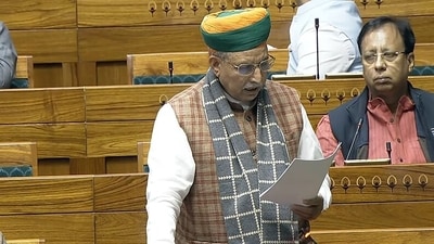 Union Minister Arjun Ram Meghwal speaks in Lok Sabha during the Winter Session of Parliament, in New Delhi on Friday. (ANI) Union Minister Arjun Ram Meghwal speaks in Lok Sabha during the Winter Session of Parliament, in New Delhi on Friday. (ANI)
