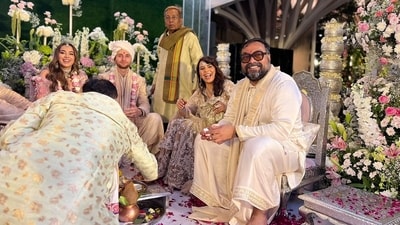 Anurag Kashyap shared photos featuring himself, Aarti Bajaj, Aaliyah Kashyap and Shane Gregoire. Anurag Kashyap shared photos featuring himself, Aarti Bajaj, Aaliyah Kashyap and Shane Gregoire.