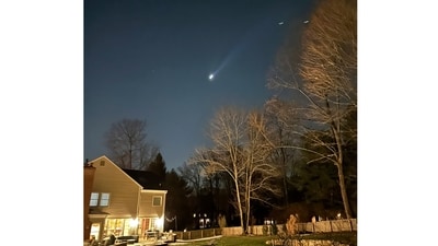 This photo provided by Brian Glenn shows what appears to be multiple drones flying over Bernardsville, N.J., on Thursday, Dec. 5, 2024 (Brian Glenn/TMX via AP, File) (AP) This photo provided by Brian Glenn shows what appears to be multiple drones flying over Bernardsville, N.J., on Thursday, Dec. 5, 2024 (Brian Glenn/TMX via AP, File) (AP)