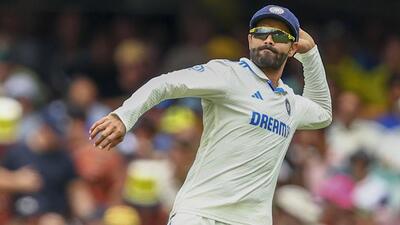 India's Ravindra Jadeja throws a ball after fielding it during play on Day 1 of the third Test against Australia. (AP) India's Ravindra Jadeja throws a ball after fielding it during play on Day 1 of the third Test against Australia. (AP)