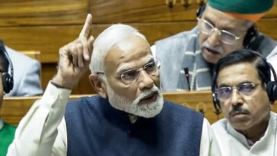 Prime Minister Narendra Modi speaks in Lok Sabha on the Constitution debate during the ongoing Winter Session of Parliament, in New Delhi on December 14. (Sansad Tv/Youtube) Prime Minister Narendra Modi speaks in Lok Sabha on the Constitution debate during the ongoing Winter Session of Parliament, in New Delhi on December 14. (Sansad Tv/Youtube)