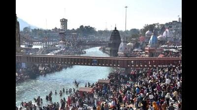 Renovation being done at Har-Ki-Pauri ahead of Mahakumbh in Haridwar:RAMESHWAR GAUR/HT PHOTO (Sourced)