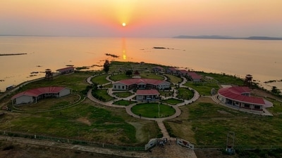 Madhya Pradesh's Sarsi Island Resort sets a global benchmark for tourism. (Photo by X/MP_MyGov) Madhya Pradesh's Sarsi Island Resort sets a global benchmark for tourism. (Photo by X/MP_MyGov)