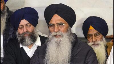 Shiromani Gurdwara Parbandhak Committee (SGPC) president Harjinder Singh Dhami . (PTI)