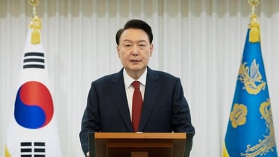South Korean President Yoon Suk Yeol speaks at the presidential residence in Seoul, South Korea, Saturday, Dec. 14, 2024. (AP) South Korean President Yoon Suk Yeol speaks at the presidential residence in Seoul, South Korea, Saturday, Dec. 14, 2024. (AP)