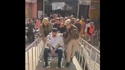The incident left Gupta with a fractured hand and multiple injuries (Sourced) The incident left Gupta with a fractured hand and multiple injuries (Sourced)