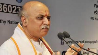 Togadia expressed concern over the declining Hindu population in India (Sourced)