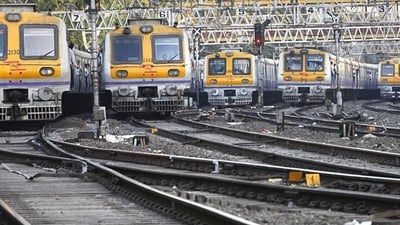 Train services on the Central Railway (CR) were affected on Saturday. (HT File) Train services on the Central Railway (CR) were affected on Saturday. (HT File)