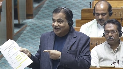 Union Minister of Roads, Transport and Highways Nitin Gadkari was speaking in the Lok Sabha during the Question Hour. (ANI/Sansad TV) Union Minister of Roads, Transport and Highways Nitin Gadkari was speaking in the Lok Sabha during the Question Hour. (ANI/Sansad TV)