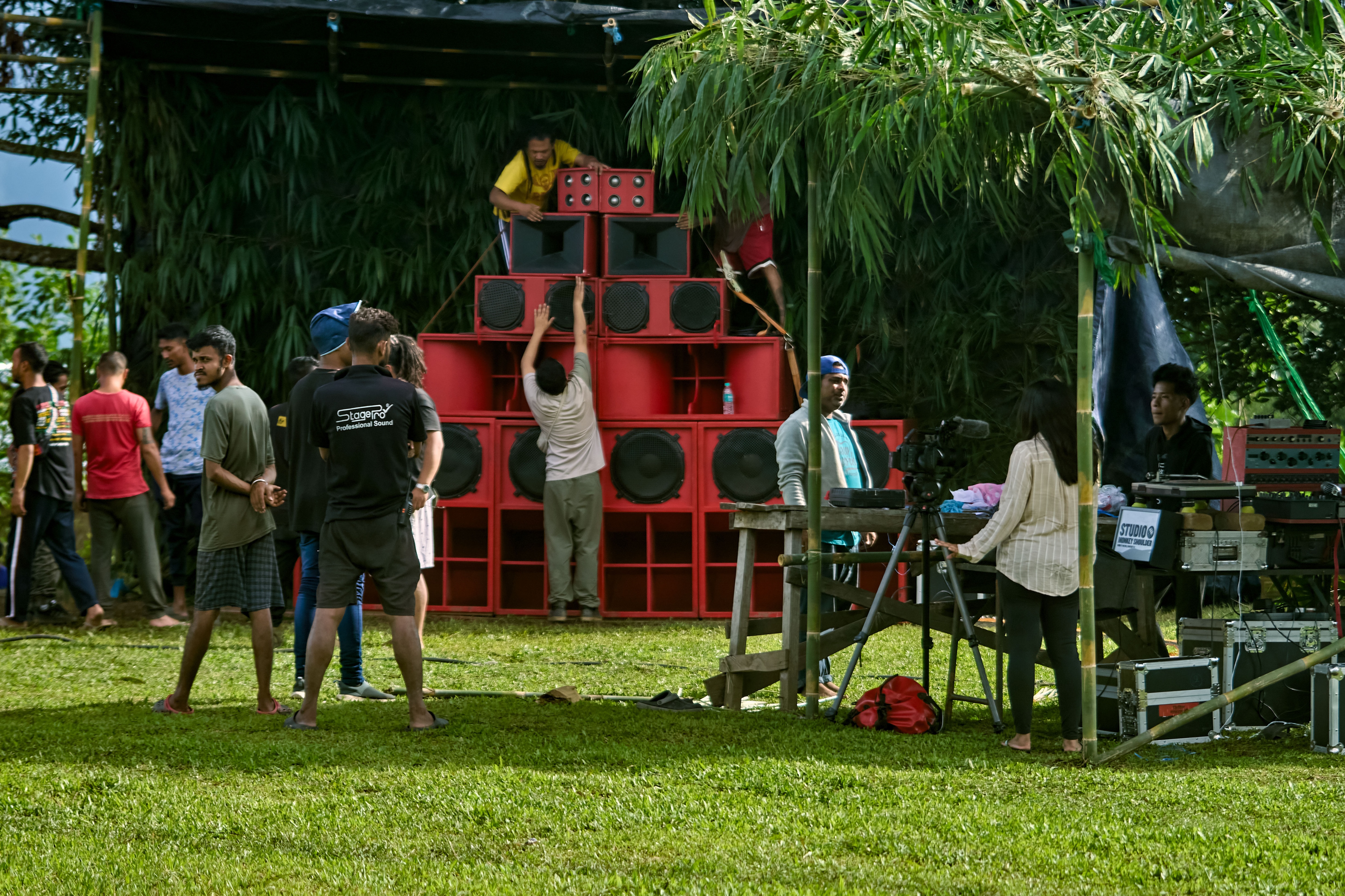 Taru Dalmia’s custom-made sound system. (Image: Nilotpal Kalita)