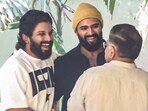 Vijay Deverakonda met actor Allu Arjun after the latter was released from a Hyderabad jail on Saturday. Vijay Deverakonda met actor Allu Arjun after the latter was released from a Hyderabad jail on Saturday.
