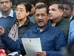 While Arvind Kejriwal (C) will contest from New Delhi, CM Atishi (L) will contest the polls from Kalkaji. 