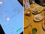 Below the large bill amount, the receipt read: "We levy no service charges." Below the large bill amount, the receipt read: "We levy no service charges."