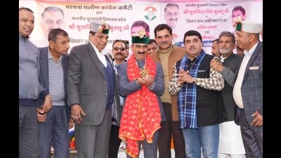Chief minister Sukhvinder Singh Sukhu during public meeting at Arki in Solan district on Sunday. (HT Photo) Chief minister Sukhvinder Singh Sukhu during public meeting at Arki in Solan district on Sunday. (HT Photo)