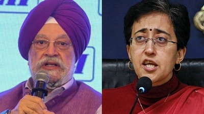 Union minister Hardeep Singh Puri and Delhi CM Atishi Union minister Hardeep Singh Puri and Delhi CM Atishi