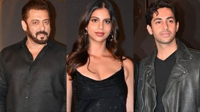 Salman Khan, Suhana Khan and Agastya Nanda attended Nirvaan Khan's birthday party. Salman Khan, Suhana Khan and Agastya Nanda attended Nirvaan Khan's birthday party.