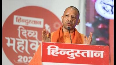 Uttar Pradesh chief minister Yogi Adityanath addressing Hindustan Divya Maha Kumbh 2025 Conclave in Lucknow. (HT photo) Uttar Pradesh chief minister Yogi Adityanath addressing Hindustan Divya Maha Kumbh 2025 Conclave in Lucknow. (HT photo)