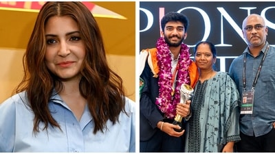 Anushka Sharma reacted to Gukesh D's father's words. Anushka Sharma reacted to Gukesh D's father's words.