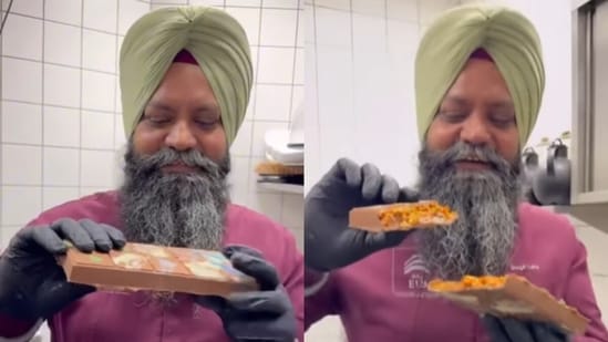Chicken tikka chocolate video went viral, sparking disbelief among food lovers online. (Instagram/imjustbesti)