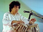 Zakir Hussain plays tabla during a cultural programme in Patna in December 2008. 